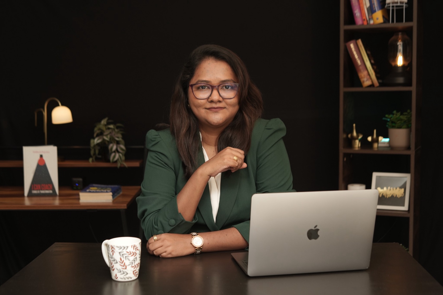 Rahath Afroz at her desk